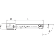 MHD-Bohrstange B5.06 ø6-8mm für TRM50/50 (Platte WCGT 0201..) vibrationsarm
